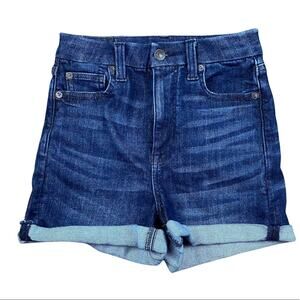 American Eagle Curvy Super Hi Rise Shortie Short Sz 0 Next Level Stretch